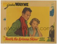 4a684 NEATH THE ARIZONA SKIES LC #3 R1948 great c/u of young John Wayne & worried Sheila Terry!