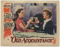 4a700 OLD ACQUAINTANCE LC 1943 great c/u of best friends Bette Davis & Miriam Hopkins toasting!