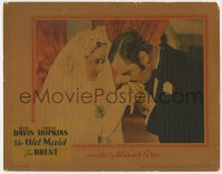 4a701 OLD MAID LC 1939 close up of Jerome Cowan kissing bride Bette Davis on the hand!