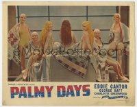 4a710 PALMY DAYS LC #3 R1944 three naked girls & girls in swimsuits smiling at the camera!