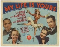 4a119 PEOPLE VS. DR. KILDARE TC 1941 Lew Ayres, Day, Barrymore, Bonita Granville, My Life is Yours!