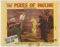 4a716 PERILS OF PAULINE LC #2 1947 Betty Hutton & John Lund fight off bad guys!