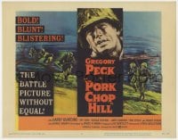 4a123 PORK CHOP HILL TC 1959 Lewis Milestone directed, art of Korean War soldier Gregory Peck!
