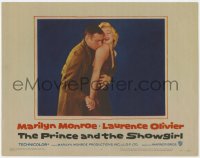 4a731 PRINCE & THE SHOWGIRL LC #4 1957 Laurence Olivier nuzzling sexy Marilyn Monroe from 1sheet!