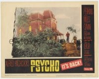 4a736 PSYCHO LC #3 R1965 Alfred Hitchcock, most desired iconic far shot of Anthony Perkins by house!