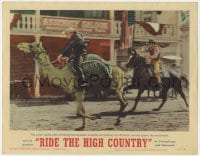 4a766 RIDE THE HIGH COUNTRY LC #7 1962 the thrilling race between camel & horse at carnival!
