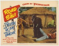 4a770 ROAD TO BALI LC #5 1952 Bing Crosby is scared of the giant fake ape dragging Bob Hope!
