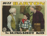 4a830 SLINGSHOT KID LC 1927 happy young cowboy Buzz Barton standing between two old guys!