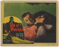 4a836 SON OF DRACULA LC #4 R1948 great c/u of Lon Chaney Jr. about to feed on Louise Allbritton!