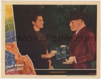 4a845 SPIDER WOMAN STRIKES BACK LC 1946 Rondo Hatton gives hypodermic needle to Gale Sondergaard!
