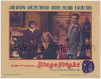 4a854 STAGE FRIGHT LC #6 1950 Marlene Dietrich, Jane Wyman, directed by Alfred Hitchcock!