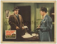 4a862 STREET WITH NO NAME LC #3 1948 Richard Widmark with gun talks to Walter Greaza, film noir!