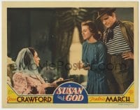 4a871 SUSAN & GOD LC 1940 Joan Crawford asks where Fredric March & Rita Quigley have been!