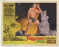 4a881 TARZAN & THE VALLEY OF GOLD LC #6 1966 great close up of Mike Henry yelling in cave!