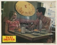 4a884 TAXI DRIVER LC #7 1976 c/u of Robert De Niro & young Jodie Foster in diner, Martin Scorsese!