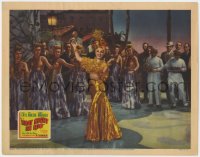 4a892 THAT NIGHT IN RIO LC 1941 Carmen Miranda dancing in her trademark fruit basket hat!