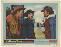 4a949 VERA CRUZ LC #3 1955 Gary Cooper looks at smiling Burt Lancaster & Cesar Romero!