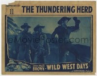 4a973 WILD WEST DAYS chapter 11 LC 1937 Johnny Mack Brown cowboy serial, The Thundering Herd!