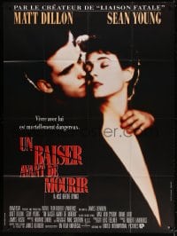 4b872 KISS BEFORE DYING French 1p 1991 great close up of Matt Dillon & sexy Sean Young!