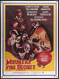 4b907 MURDER BY DECREE French 1p 1979 Christopher Plummer as Sherlock Holmes, James Mason as Watson!