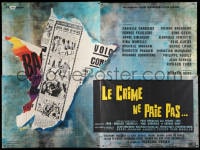 4b755 CRIME DOES NOT PAY French 4p 1961 Gerard Oury's Le Crime ne paie pas, different Siry art!