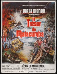 4b761 TREASURE OF MATECUMBE French 4p 1979 Walt Disney, Robert Foxworth, Hackett & Ustinov!