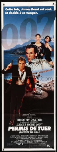4b732 LICENCE TO KILL French door panel 1989 Timothy Dalton as James Bond, he's out for revenge!