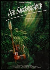4b152 EMERALD FOREST German 33x47 1985 directed by John Boorman, different jungle art by Zoran!
