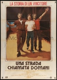 4b235 BLOODBROTHERS Italian 1p 1978 Piovano art of young Richard Gere, from Richard Price novel!