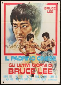 4b236 CHINESE MACK Italian 1p 1977 Luca art of Bruce Lee, who isn't even in the movie, very rare!