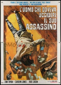 4b301 COLOR ME DEAD Italian 2p R1971 Tom Tryon remake of D.O.A., different art of dead man & cash!