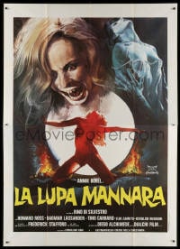 4b328 LEGEND OF THE WOLF WOMAN Italian 2p 1977 La lupa mannara, sexy art of female werewolf!