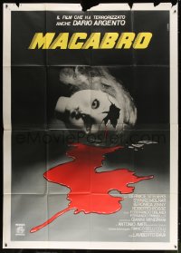 4b332 MACABRE Italian 2p 1980 Lamberto Bava, creepy image of bloody broken doll's head, rare!