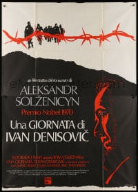 4b341 ONE DAY IN THE LIFE OF IVAN DENISOVICH Italian 2p 1974 Courtenay plays Solzhenitsyn in Gulag!