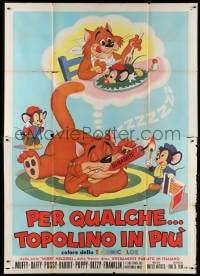 4b344 PER QUALCHE... TOPOLINO IN PIU Italian 2p 1966 cool cartoon parody of For a Few Dollars More!