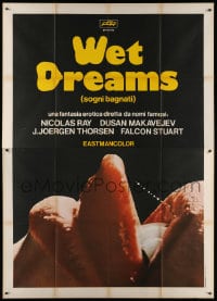 4b366 WET DREAMS Italian 2p 1975 sexploitation directed by Nicholas Ray & more, sexy c/u, rare!