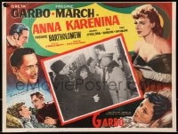 4b172 ANNA KARENINA Mexican LC R1960s c/u of Greta Garbo & Basil Rathbone by train!