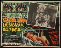 4b186 LA MOMIA AZTECA Mexican LC 1957 cool photo image of voodoo ritual + wacky border art!