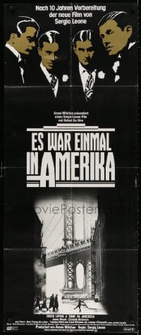 4b146 ONCE UPON A TIME IN AMERICA German 1984 De Niro, Sergio Leone, cast over bridge!