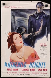 4b058 WUTHERING HEIGHTS/SPIES IN THE AIR English trade ad 1940 different art of Merle Oberon & Laurence Olivier!