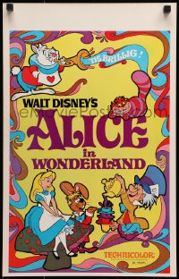 4b384 ALICE IN WONDERLAND WC R1974 Walt Disney, Lewis Carroll classic, cool psychedelic art!