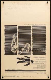 4b385 ANATOMY OF A MURDER WC 1959 different Saul Bass silhouette & stars behind blinds image!