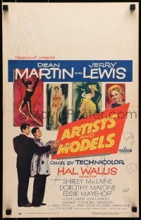 4b389 ARTISTS & MODELS WC 1955 Dean Martin & Jerry Lewis, sexy MacLaine, Malone, Gabor & Ekberg!!