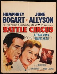 4b395 BATTLE CIRCUS WC 1953 great close up of Humphrey Bogart & pretty June Allyson!