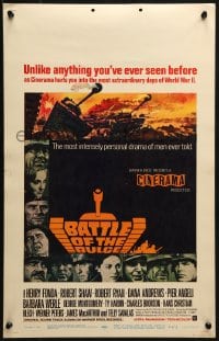 4b396 BATTLE OF THE BULGE WC 1966 Henry Fonda, Robert Shaw, cool Jack Thurston tank art!