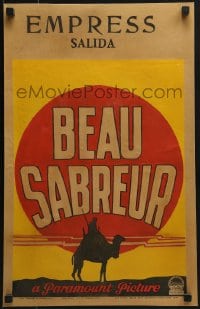 4b398 BEAU SABREUR WC 1928 different silhouette art of Legionnaire Gary Cooper by sunset, rare!