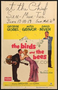 4b407 BIRDS & THE BEES WC 1956 George Gobel, Mitzi Gaynor, David Niven, Preston Sturges, Sheldon