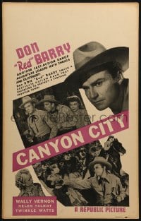 4b419 CANYON CITY WC 1943 cowboy Don Red Barry, Wally Vernon, Helen Talbot, Twinkle Watts
