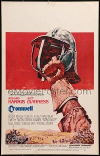 4b430 CROMWELL WC 1970 artwork of rasied helmet and clashing armies by Brian Bysouth!