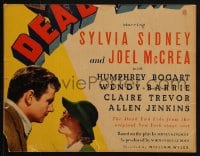 4b433 DEAD END trimmed WC 1937 William Wyler New York City classic, Sylvia Sidney & Joel McCrea!